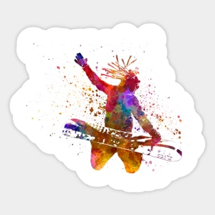 young snowboarder Sticker